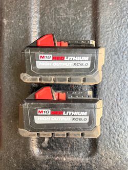 Milwaukee M18 18-Volt Lithium-Ion High Output 6.0Ah Battery Pack (2-Pack)