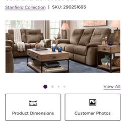 Microfiber Sofa and Loveseat 4 full recliners with 4 usb ports w/ head adjust