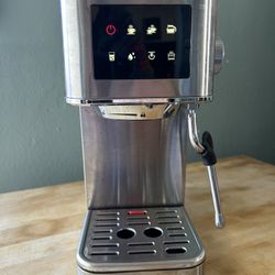 Touchscreen Stainless Steel Espresso Machine – Excellent Condition + Portafilter 