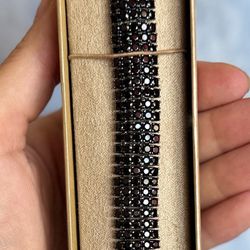 Black Spinel Tennis Bracelet 