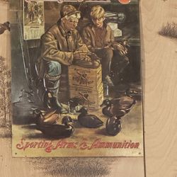 Advertising metal sign for Remington Firearms