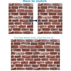 Red Brick Wallpaper Peel and Stick Realistic Distressed Textured Rock Stone Self Adhesive 17.7x 400