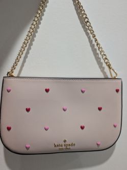 Kate Spade Purse Gold Chain Hearts