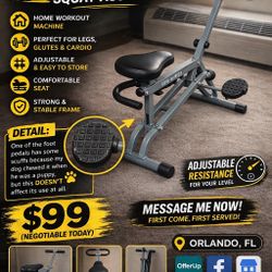 Row N Ride Squat Assist Machine $99 Like New