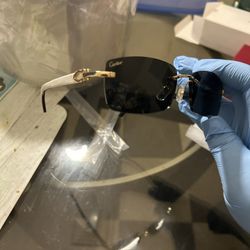 Cartier White Buffalo horns CT0049O Eyeglasses/ Black Lens / 140MM