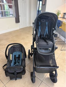 Evenflo Pivot Travel System Stroller + Infant Car Seat (Like New)