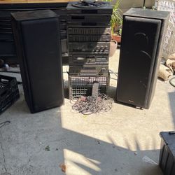 Technics May 1991 Complete Stereo System With Remote/wires