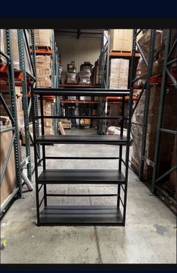 New In Box 4 Tiers Black 47.2"X17.8"X72" Metal shelves Storage