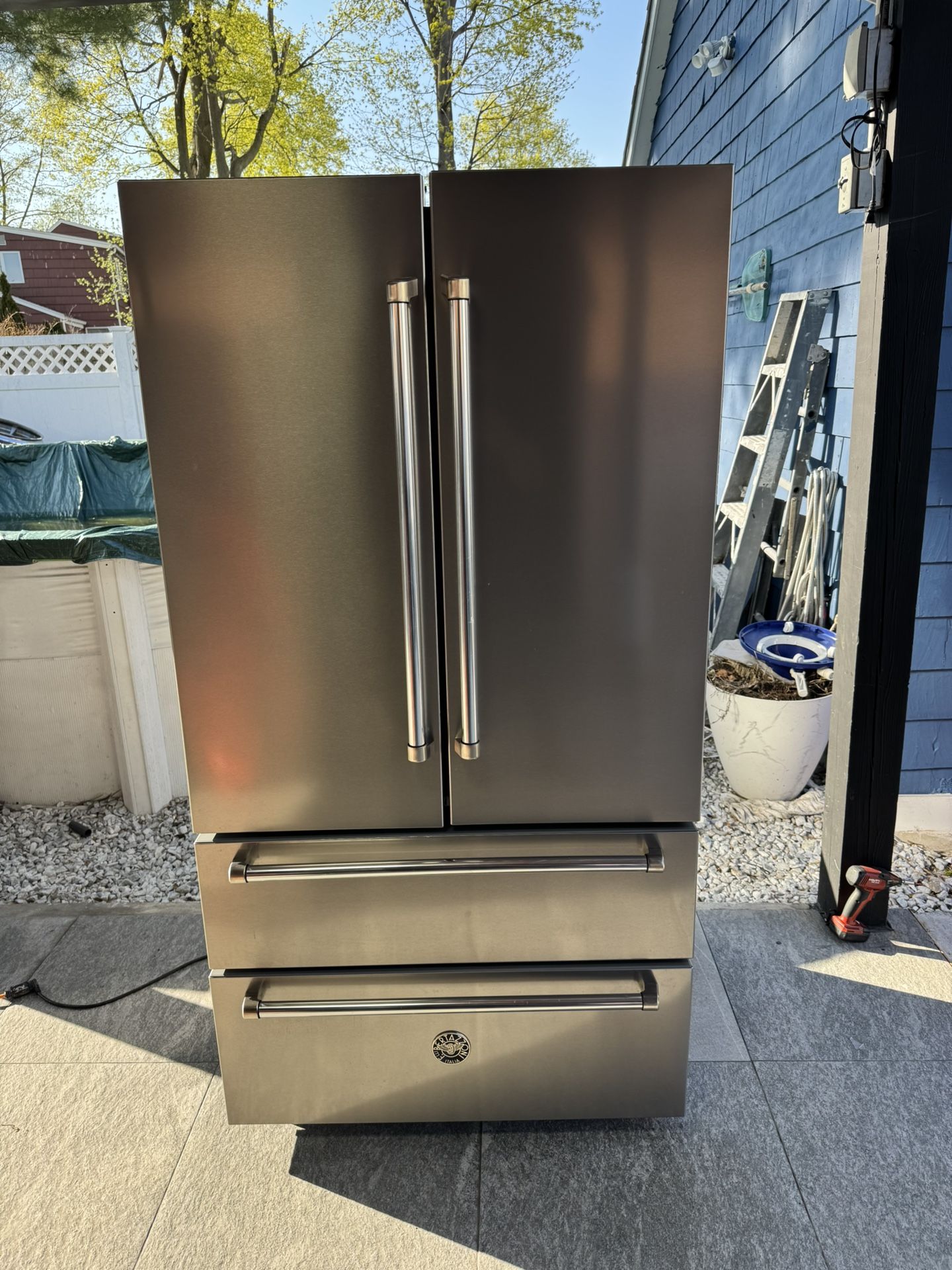 Bertazzoni Refrigerator 36 X 24 X 69 Like New One Receipt For 90 Days Warranty 