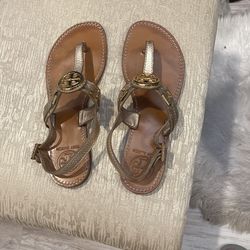 Tory Burch Gold Sandals 