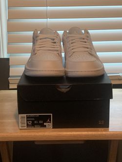 Nike Jordan 1 Low Triple White Size 12