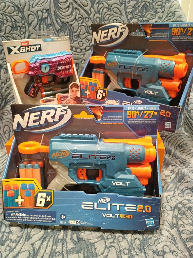 Nerf Guns And Zuru X-shot 