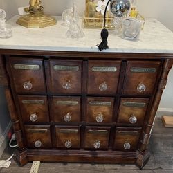 Solid Wood Dresser With Marble Top 