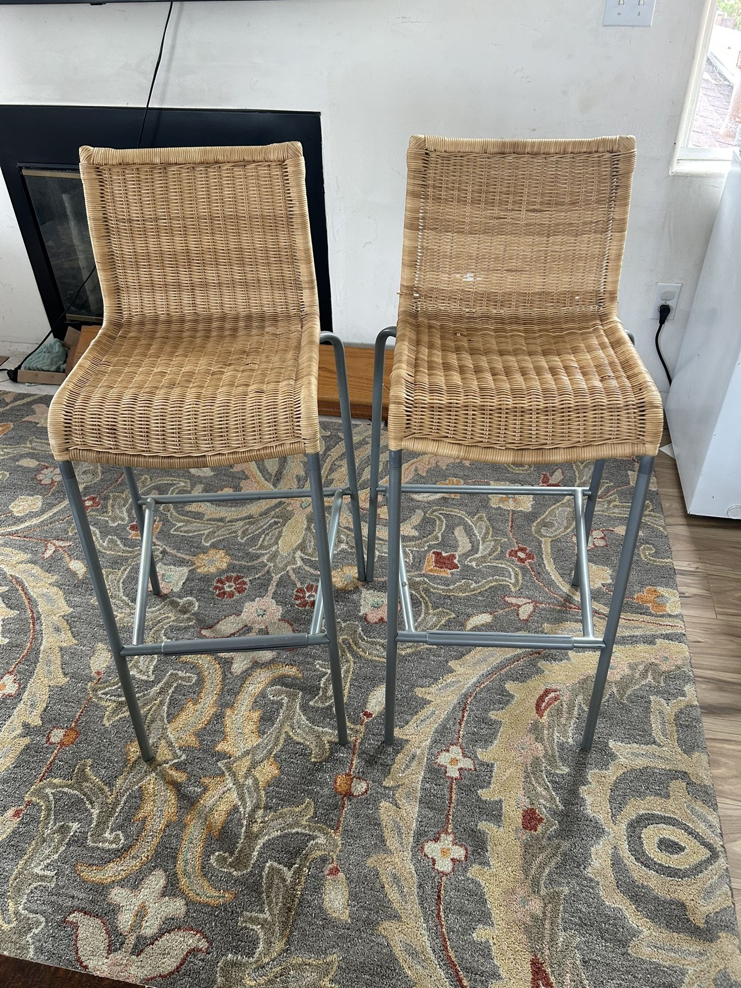 IKEA Wicker Bar Stools