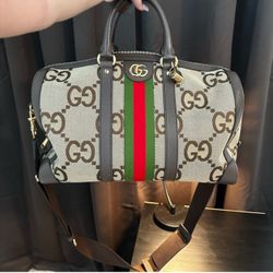 GUCCI LEATHER TRAVEL BAG