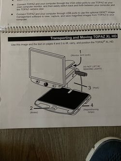 Topaz magnifier for vision impared people