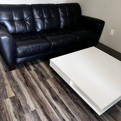 Leather Sofa & Coffee Table - Moving Sale