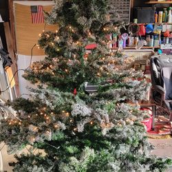 Artificial Christmas Tree With Lights. 5'6" 3 Part