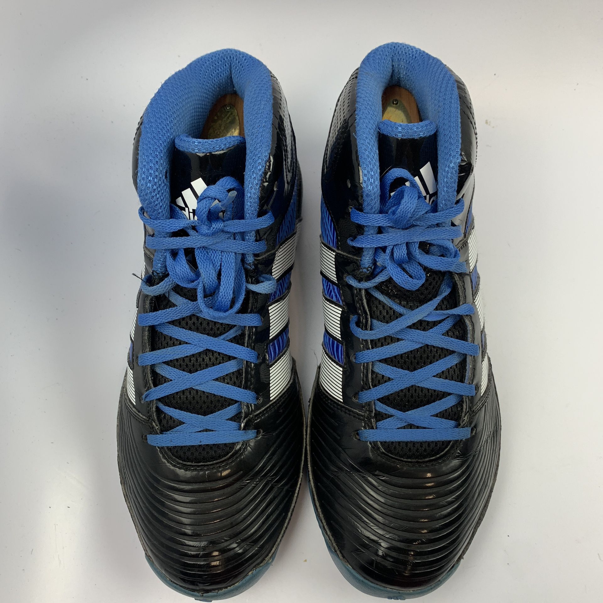 9 US / 8.5 UK Men Athletic Basketball Hi Tops Shoes Black Commander TD Plain Toe Lace up Striped SKU# B1300110 Shoes are used and show si for Sale TX - OfferUp