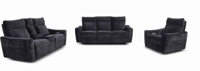 BLACK ZERO GRAVITY POWER RECLINER SET WITH LED + SPEAKER