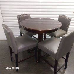 Wood dining table with 4 chairs
