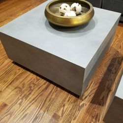 Cb2 Grey Cement Coffee Table