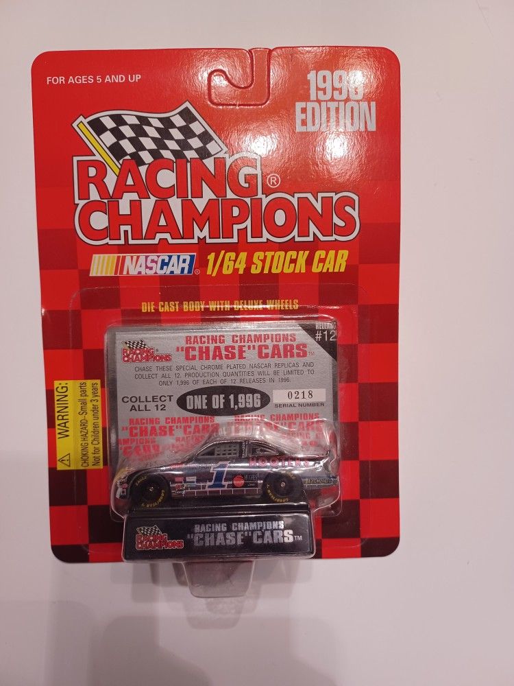 Racing Champions 1996 chrome chase car LIMITED Edition. UNpunched card Rick Mast