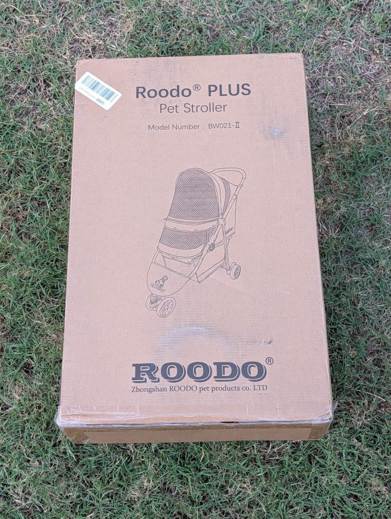 Roodo PLUS Escort 3-Wheel Pet Stroller (BW021-II) - Gray NOB