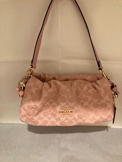 Coach Signature Shoulder Faye Bag Pink