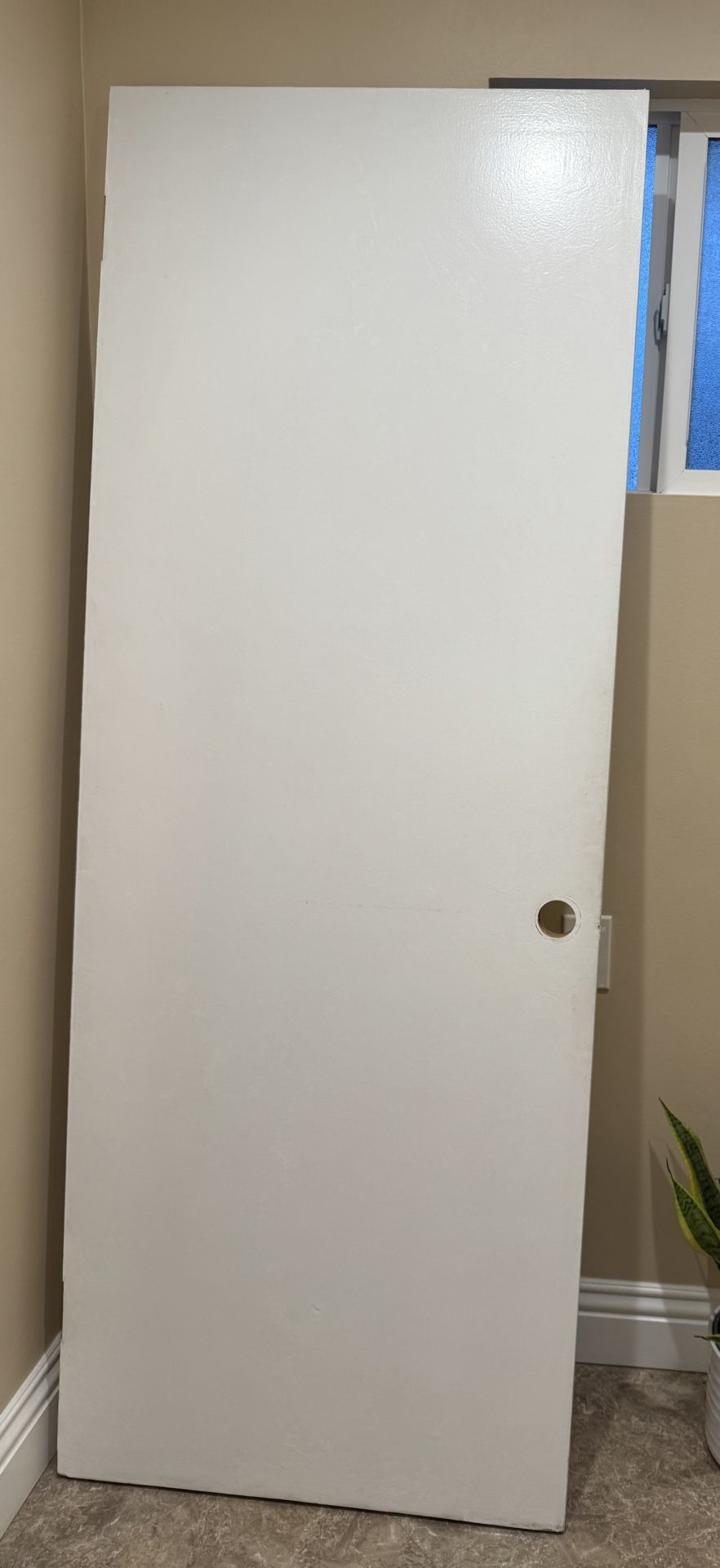 White Solid Core Interior Door with Frame 30 in. x 80 in.