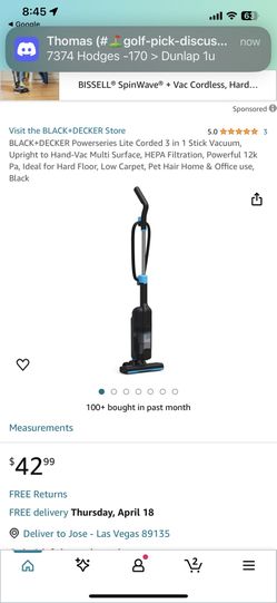 Black & Decker 3 In 1 Vacuum