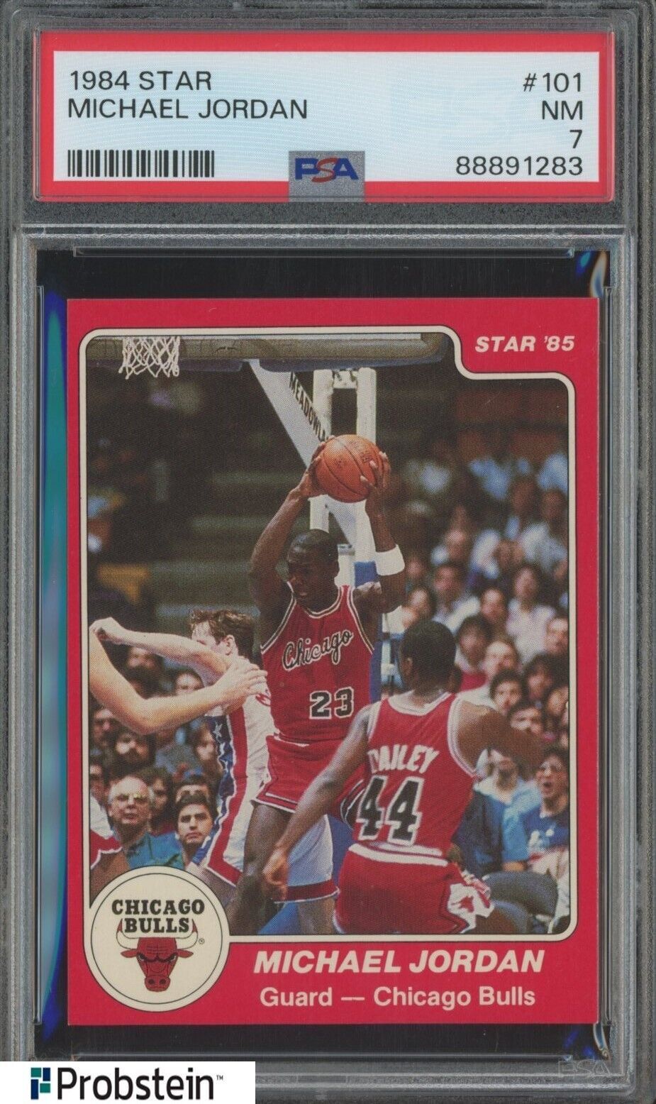 1984 Star Basketball #101 Michael Jordan RC Rookie HOF PSA 7  HOLY GRAIL