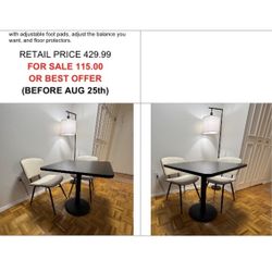 Barkev Dining Chairs (Set of 2) + Table top with table height Base