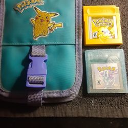 Nintendo Pokemon Yellow & Crystal Gameboy Bundle