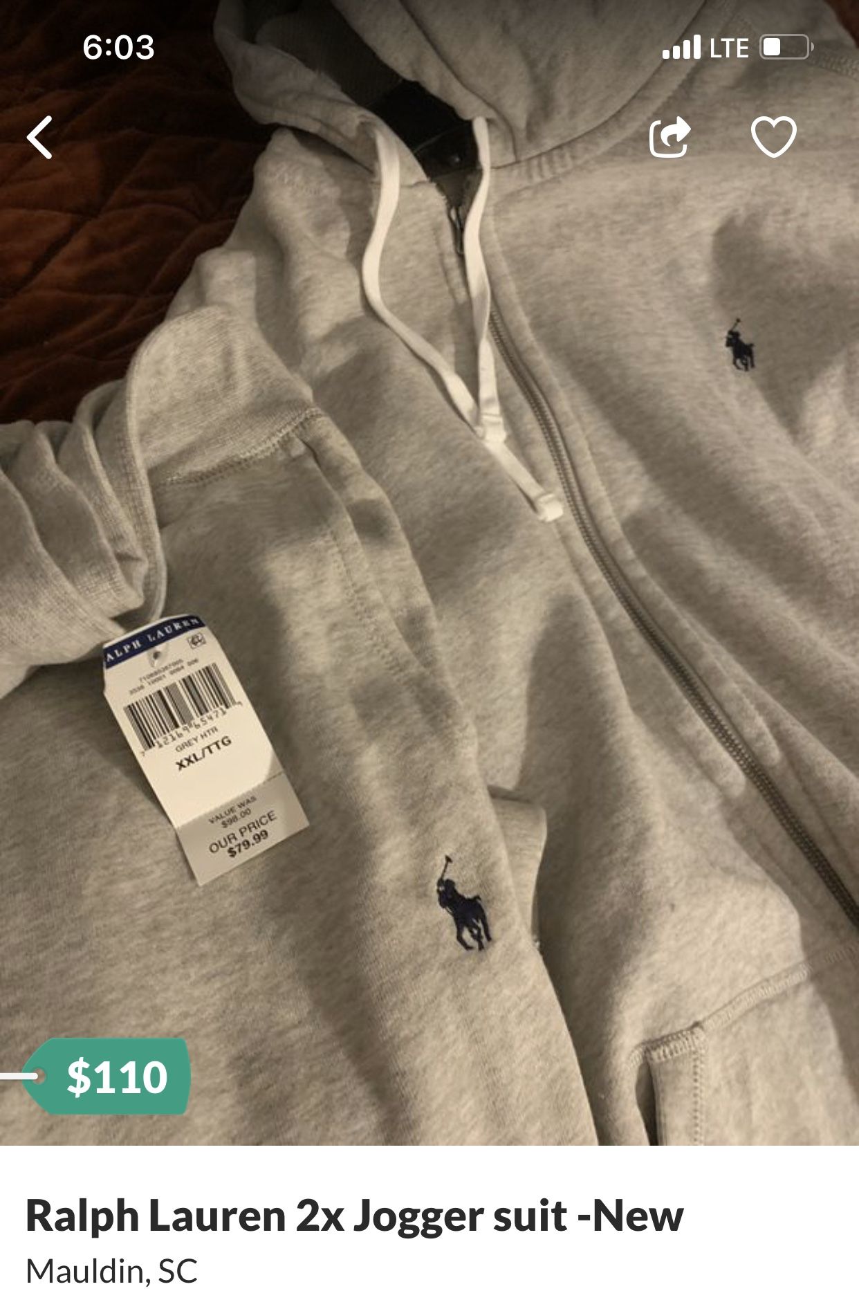 Men’s Ralph Lauren Jogger set