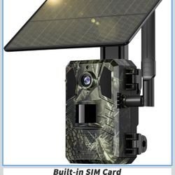 4G LTE Cellular Trail Cameras 3rd Gen with Live Streaming, Game Camera Built-in SIM Card with Motion Activated 0.2s Trigger Time Solar Trail Camera IP