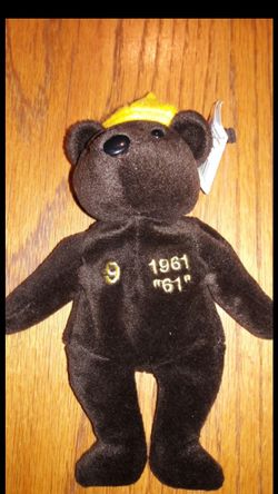 Baseball Bear Bam Beanos Roger Maris Collectors Bear