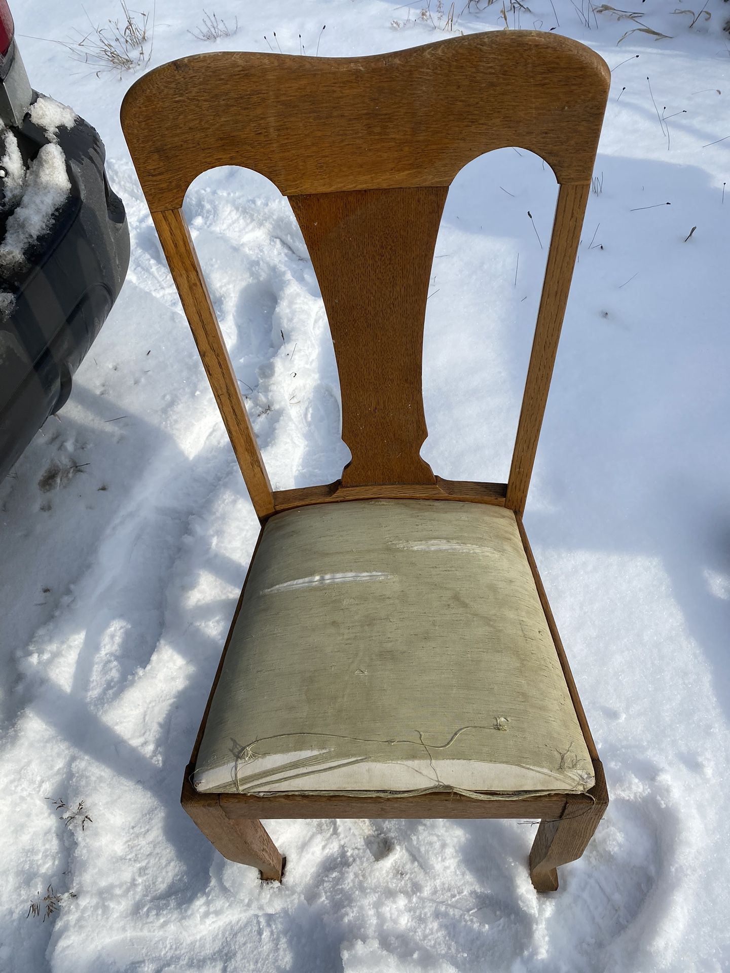 Six Old Oak Dinning Room Chairs