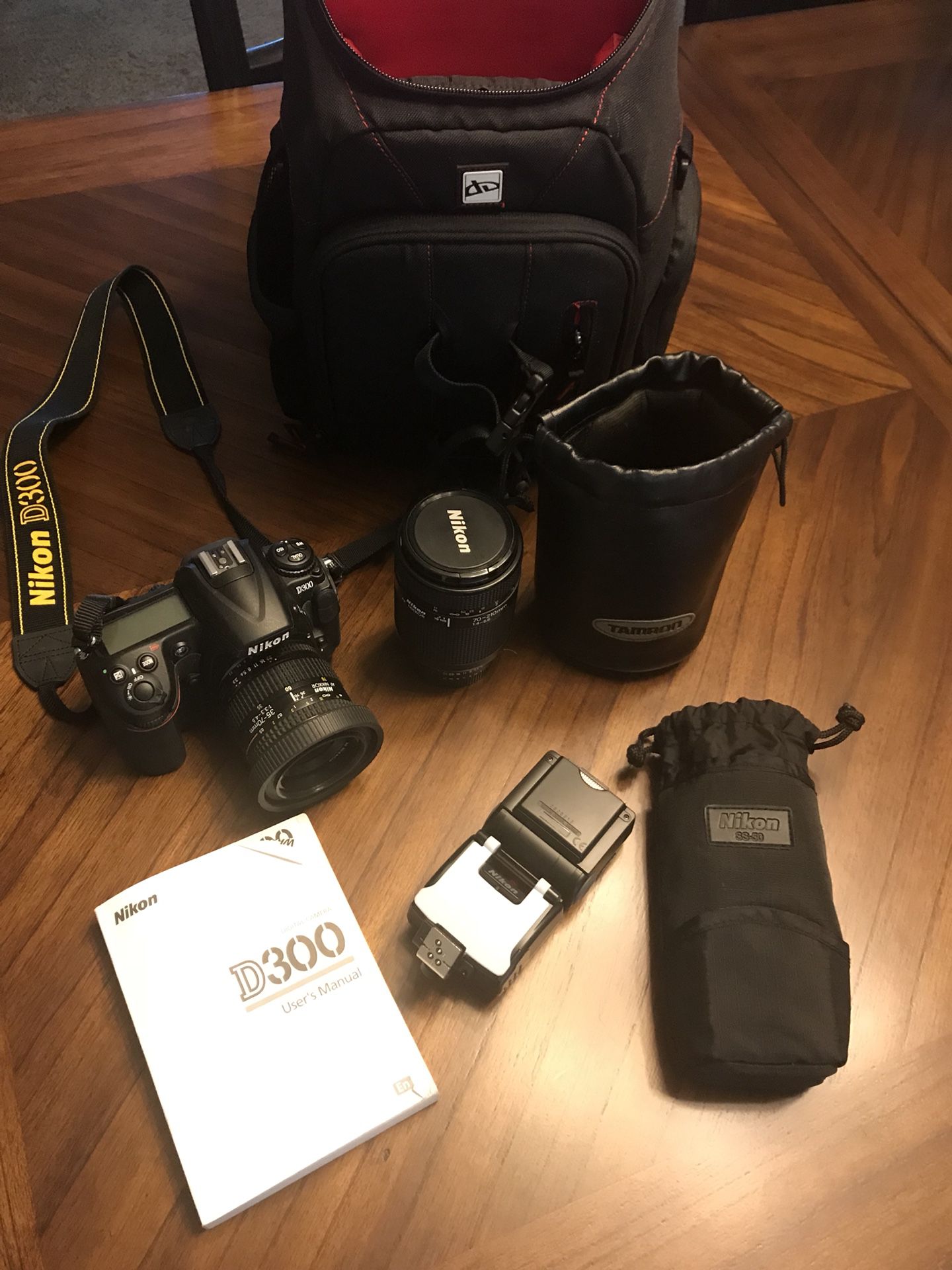 Nikon D300 with 3 lenses, flash and bag