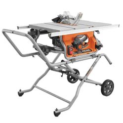 RIDGID 15 Amp 10 in. Portable Corded Pro Jobsite Table Saw with Stand