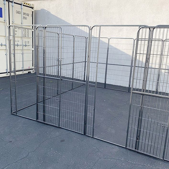 (Brand New) $360 Dog 16 Panel Playpen, 10x10x5ft Tall Heavy Duty Pet Exercise Fence Crate Kennel Gate