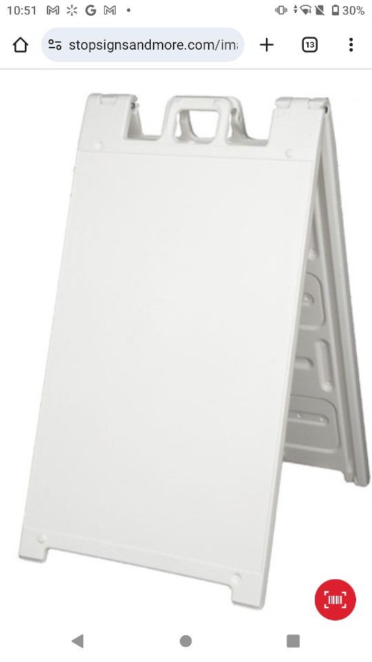 Classic White A Frame Signs.