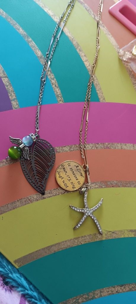 Beautiful Angel Leaf And Starfish With Charm