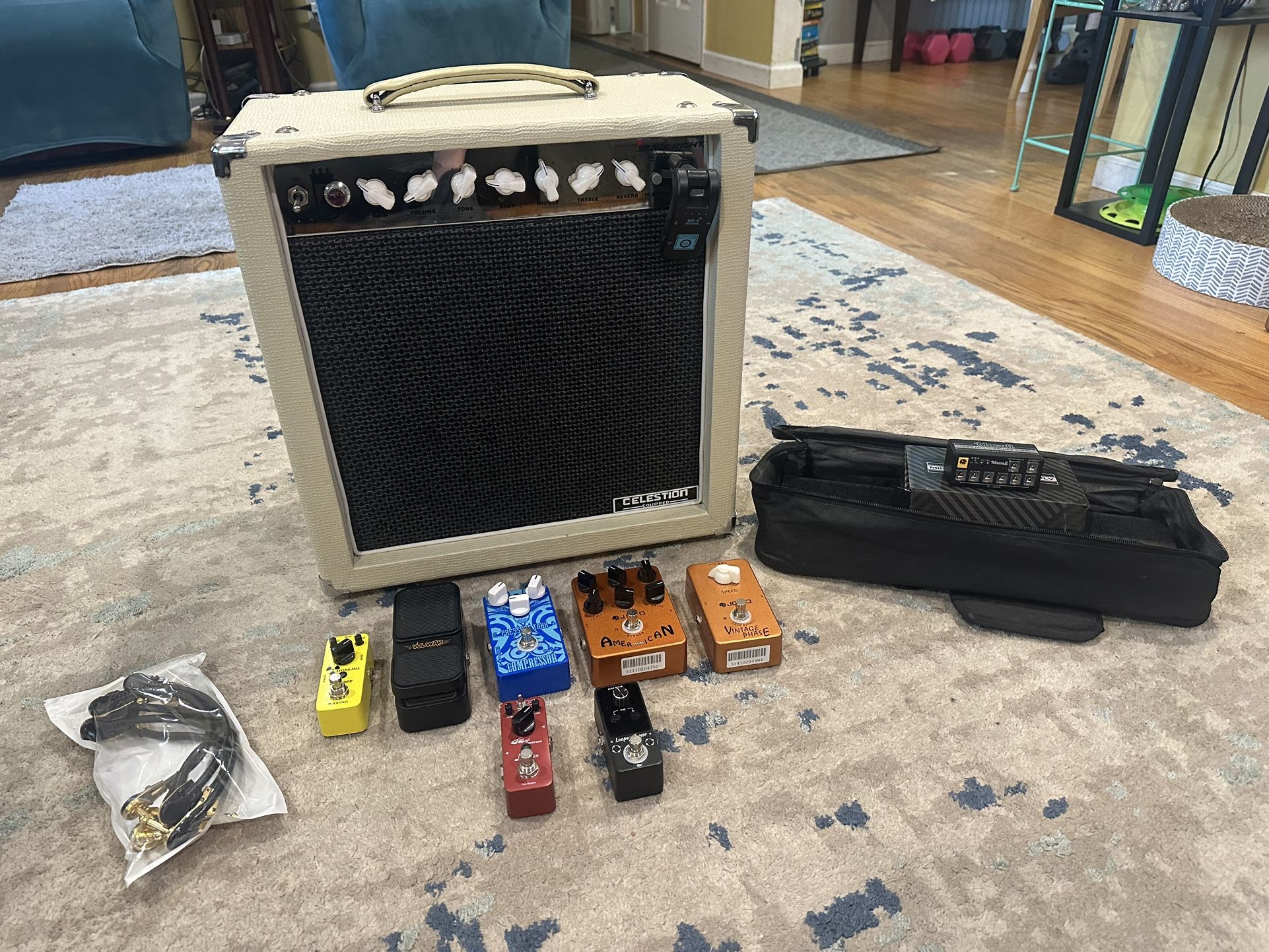 🎸 Guitar Rig - Tube Amp, Pedalboard, Pedals, Power Supply - Tuner/Looper Included!