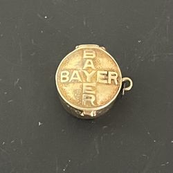 Vintage Rare 14k Yellow Gold Bayer Asprin Pill Box Charm