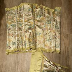 Vintage Yellow Butterfly Corset 