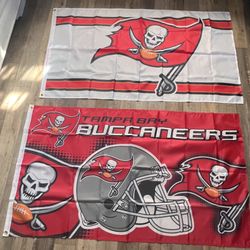 Used Buccaneers Flags Size 3ftx5ft 