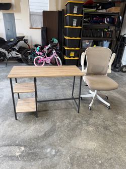 Desk  is pending and chair is still available 5.00