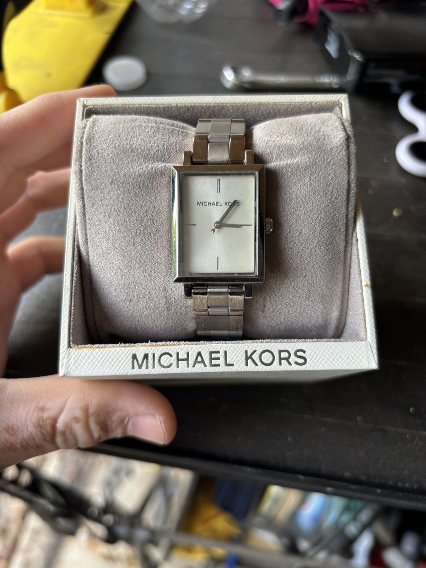 Michael Kors Harway Ladies Silver Dial Stainless Watch