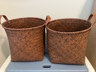 Set of Two Woven Baskets